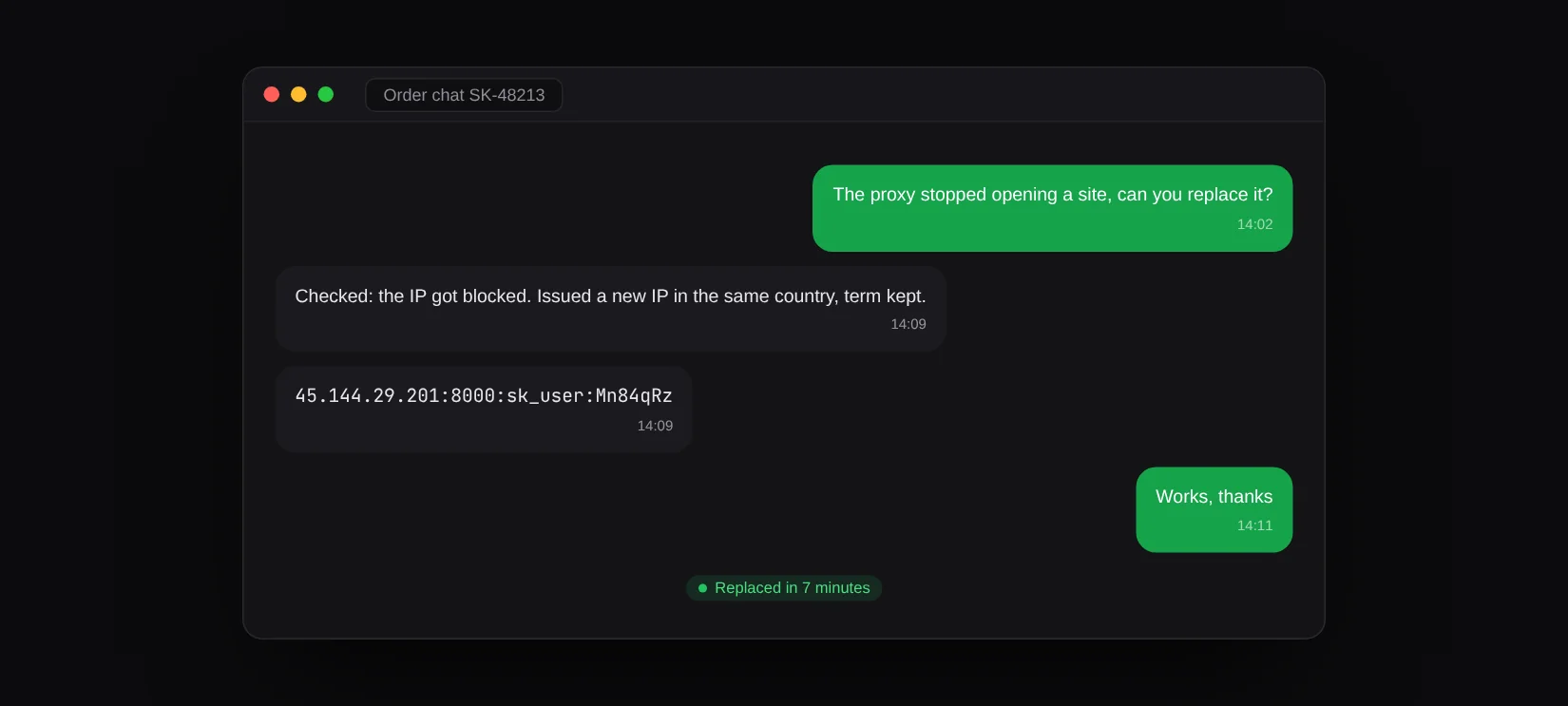 Replacement and live support